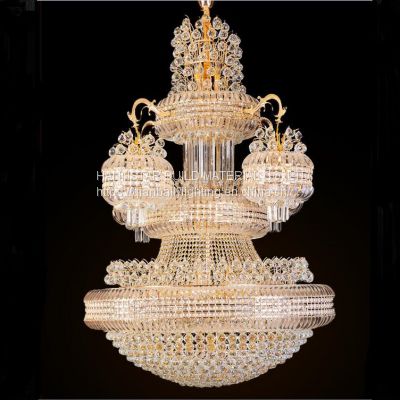 Luxury crystal chandelier for hotel Villa big chandelier lighting pendant lamp Indoor Decorated lighting Lamp