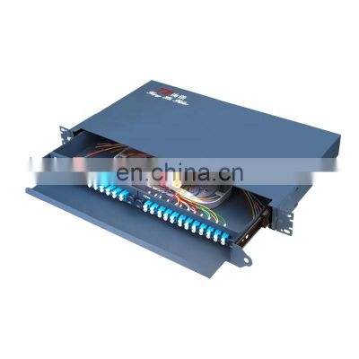 Pull Sliding Type Fully Equipped FTTH 48 Cores LC Fiber Optic Patch Panel