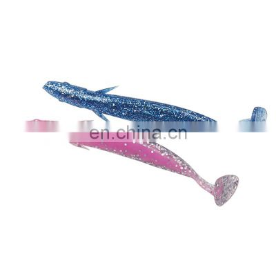 Two pack 10g 11.5cm Reflective scale  Simulated  Fishing Soft Lures Silicone Bait