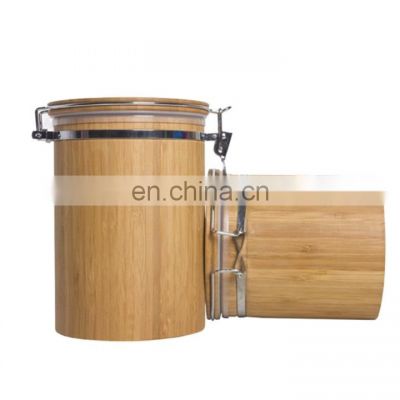 Best Quality Round Shape Bamboo Storage Jar With Jar Lid