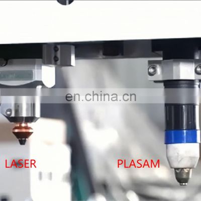 2 in 1 function CNC Laser 1000 watt and plasma LGK120  machine affordable precision for thick and thin plane metal sheet cut