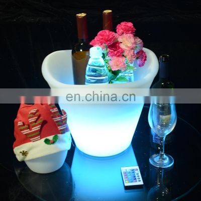 Waterproof with Colors Changing Glowing Plastic PE material plastic waterproof color changing light up ice bucket