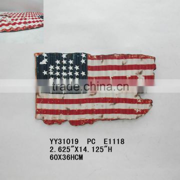 vintage USA flag for wall decor, metal arts