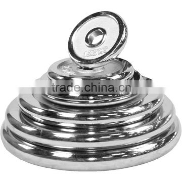 gym equipment chrome barbell cast iron olympic weight plate