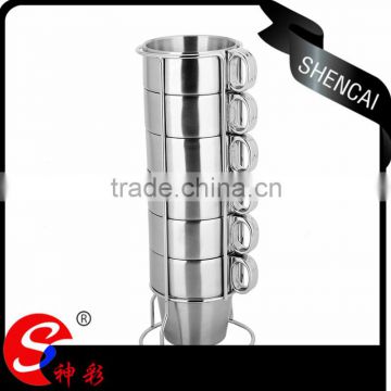 High quality drinkware double wall glass stainless steel tumbler for coffee tea and water