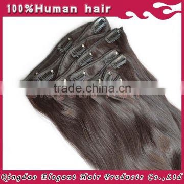 100% peruvian human hair clip in hair extension