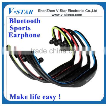 hotsale sports headphone hang ear type bluetooth4.0 headset stereo bluetooth headset battery