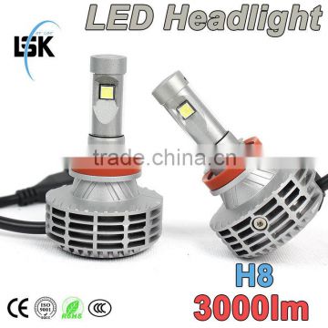 No fan all in one h8 car led headlamp with 5 color temperature