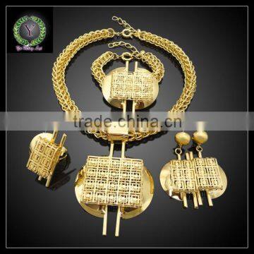 Newest arrived african gold plated jewelry set for woman dress AHK1076                        
                                                                                Supplier's Choice