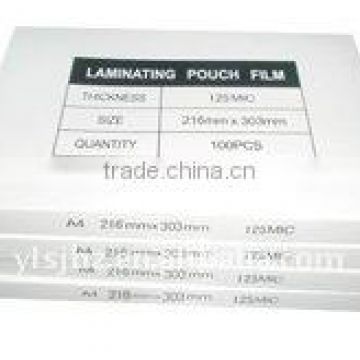 A4 paper size clear Laminating Pouch Film (PET/EVA)
