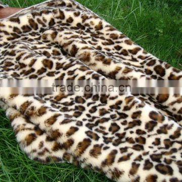 Fake jaguar fur fabric,bonding with foiled suede