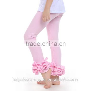 Wholesale Boutique Ruffle Pants,Baby Pink Soft Cotton Ballet Dance Tights for Girls