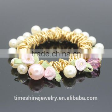 High quality wholesale acrylic pearl beads charm bracelet