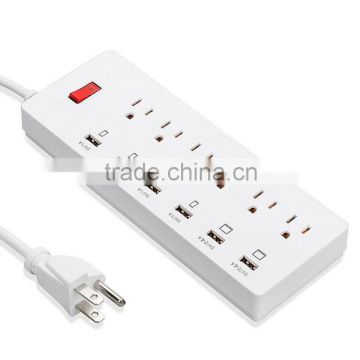 6 way 250v surge protector with multiple usb port us type convenient electrical outlet