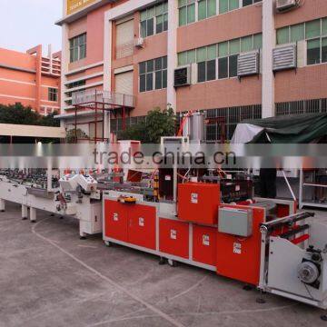 curtian box creasing machine, pvc curtain plastic box packing machine