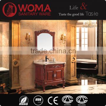 Classic Floor Mounted Bathroom Wash basin Oak Wood Vanities Bathroom Furniture No.3048A