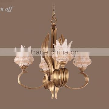 copper chandelier, copper crystal lamp, modern design brass chandelier