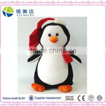 2016 New Product Adorable Plush Penguin with Christmas Hat