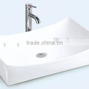 new ceramic basin bathroom square new design white single hole art basinY021A