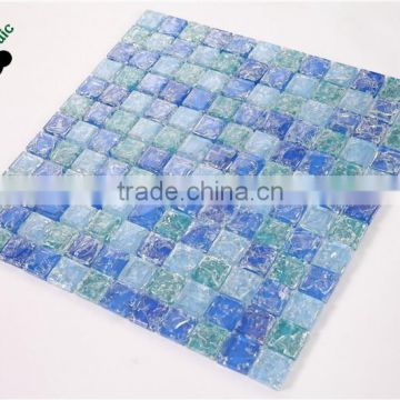 SMS14 300x300mm mosaic Blue crystal glass mosaic for swimming pool tile