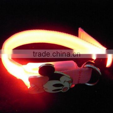 Wholesale Mickey Mouse led pet dog collar rechargeable