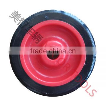 3 inch red color tpr tire small plastic wheel for cart trolley