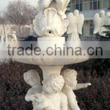 Children and fish outdoor water fountain sculpture