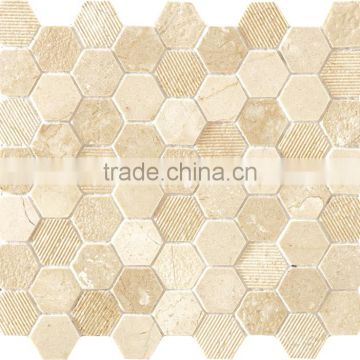 MM-CV239 Cheap price decorative natural stone hexagon marble stone mosaics