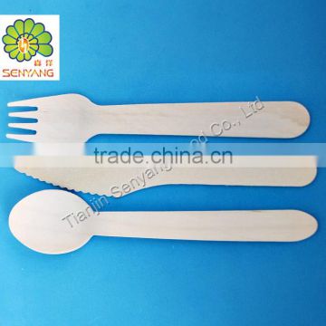 stripe wooden utensils,crafting spoons forks knives weddings parties banquets disposable wooden cutlery