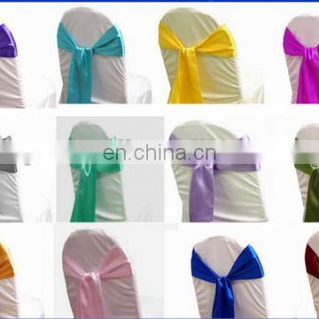 2015 most popular polyester satin chair sash wedding hotel decoration satin chair sash