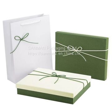 Large cardboard gift box with lid
