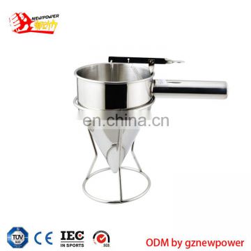 wholesale stainless steel funnel for waffle/pancak mini dispensing hopper filling funnel high quality with factory price