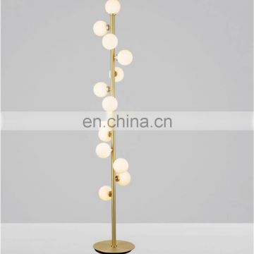 Home standing Decorative Ball Lighting Indoor floor Lamp Contemporary simple luxury gold wrought iron floor lamp