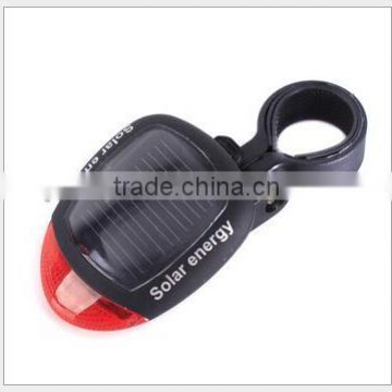 Red LED Solar Energy Bike Bicycle Rear Clamp-on Light - Worldwide