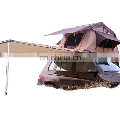 Car  Rooftop Awning High Structure Channel Camping Waterproof Canvas  Car Tent  And With Hard Shell Aluminum Rack