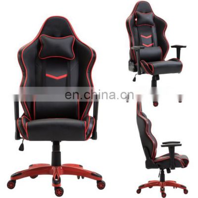 Promotion New Design Sale Home Office Furniture Headrest Footrest White Fabric Cushion Swivel Ergonomic Gaming Chair