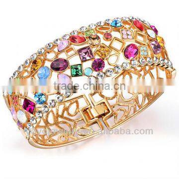 Wide fashion latest design vogue jewelry fake gold bangle bracelet