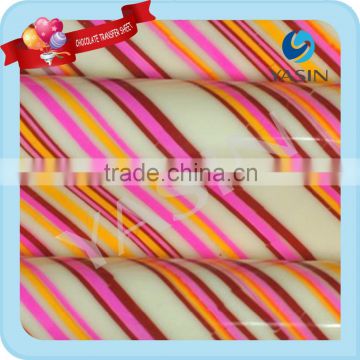 Stripe Chocolate Transfer Sheets