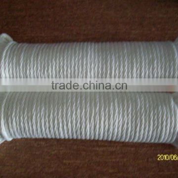 white color cotton and polyester braided clothesline rope