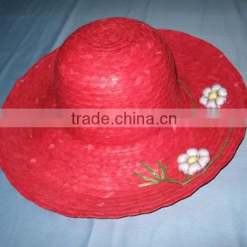 FLOWER STRAW HAT WITH NEW COLORS