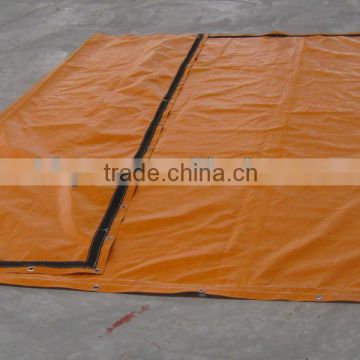 Orange PVC Coated Tarpaulin 2x3
