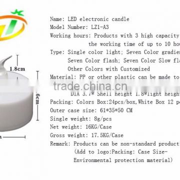 Battery Operated Ivory Flameless Moving Wick Led Candle,Led Real Wax Candle with Moving Wick/