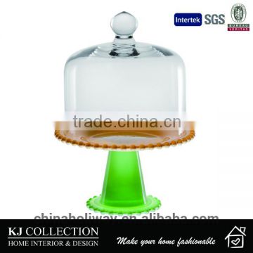 Manufacture Of Custom Glass Cake Holder Stand With Dome Cover