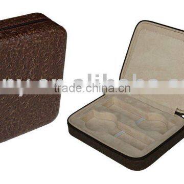 Leather Wrist Watch Box for 4 watches storage