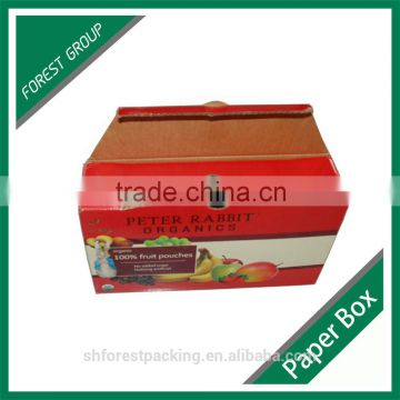 ECOFRIENDLY CUSTOMIZED COLORS PRINTING CORRUGATED PAPER BOX FOR FRUIT/VEGETABLES