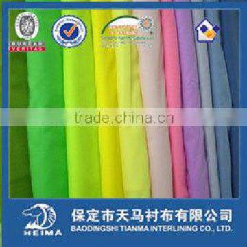 plain woven colorful fusing interlining for lady's chiffon wear
