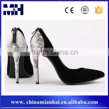 Sexy Black Stiletto Evening Party Snake High Heel Ladies Shoes Women