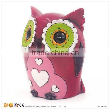 Resin Coin Bank Baby Owls for Sale