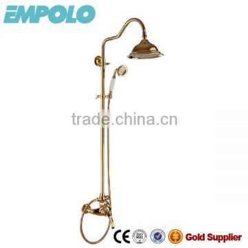 Bathroom Golden Plated Hot and Cold Rainfall Shower Mixer 96 4601G