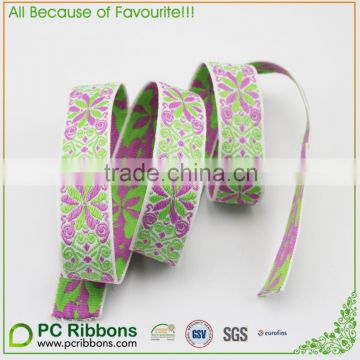 Wholesale decorative jacquard woven ribbon for crafts